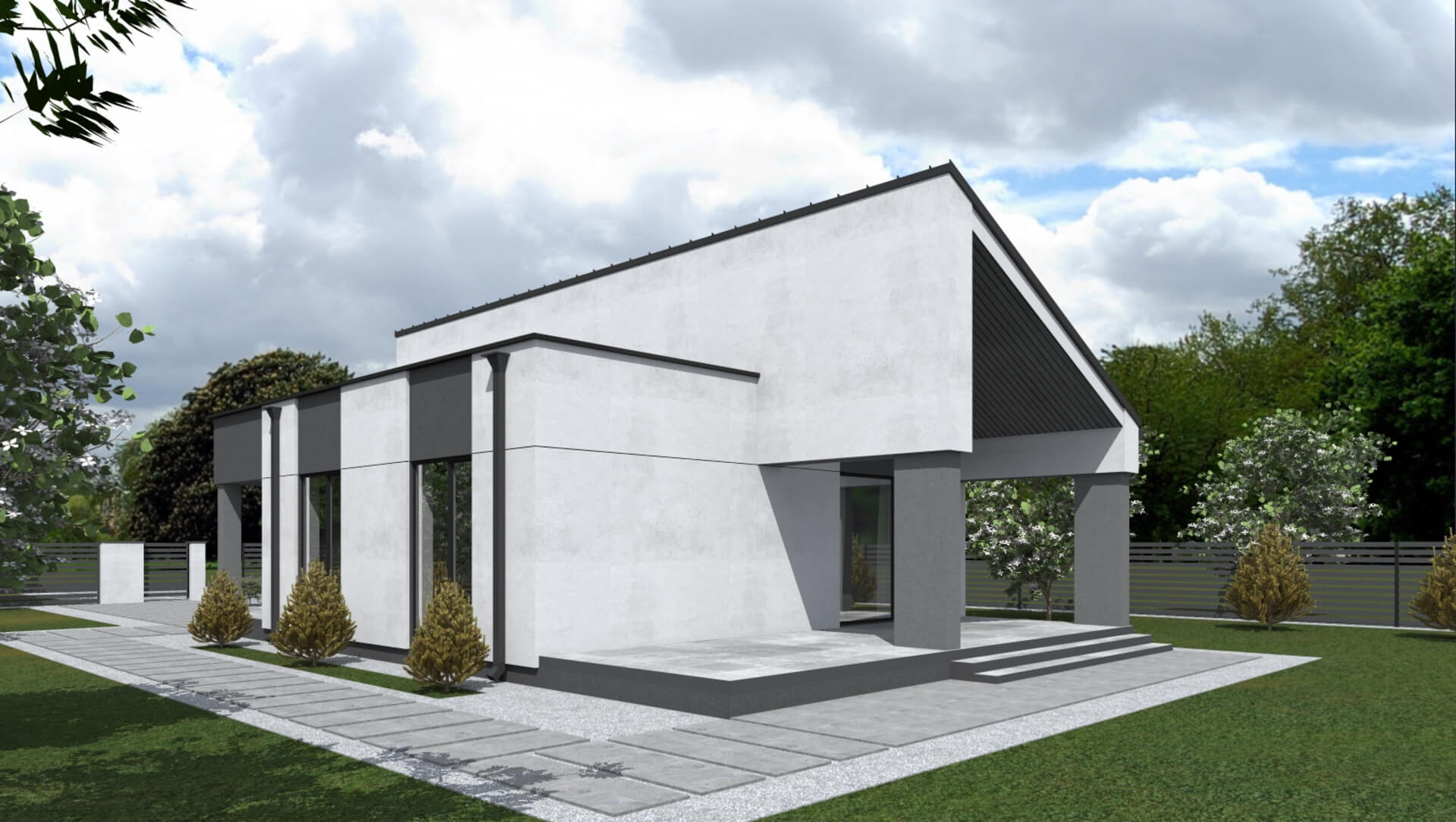 Гамвик ПазлХаус, крыша комбинированная