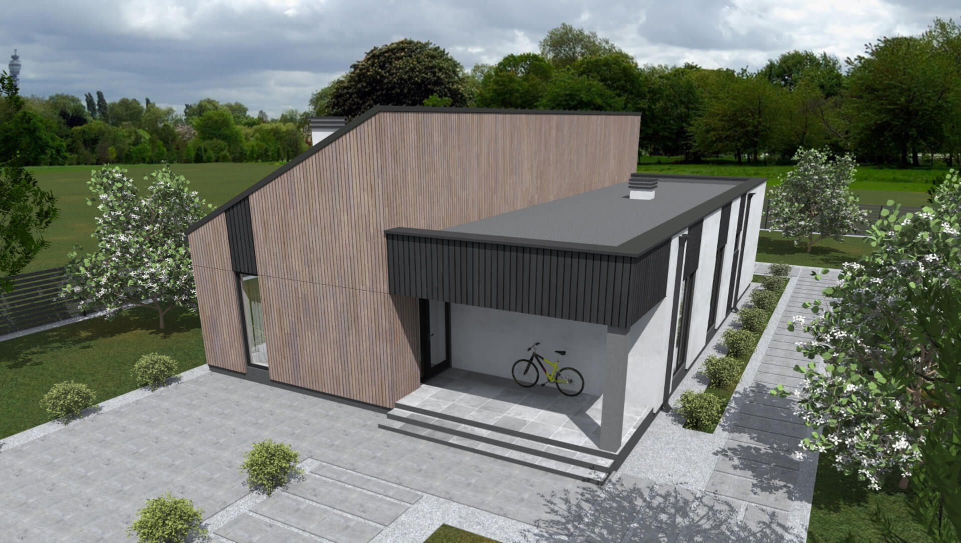 Йерке ПазлХаус, крыша комбинированная