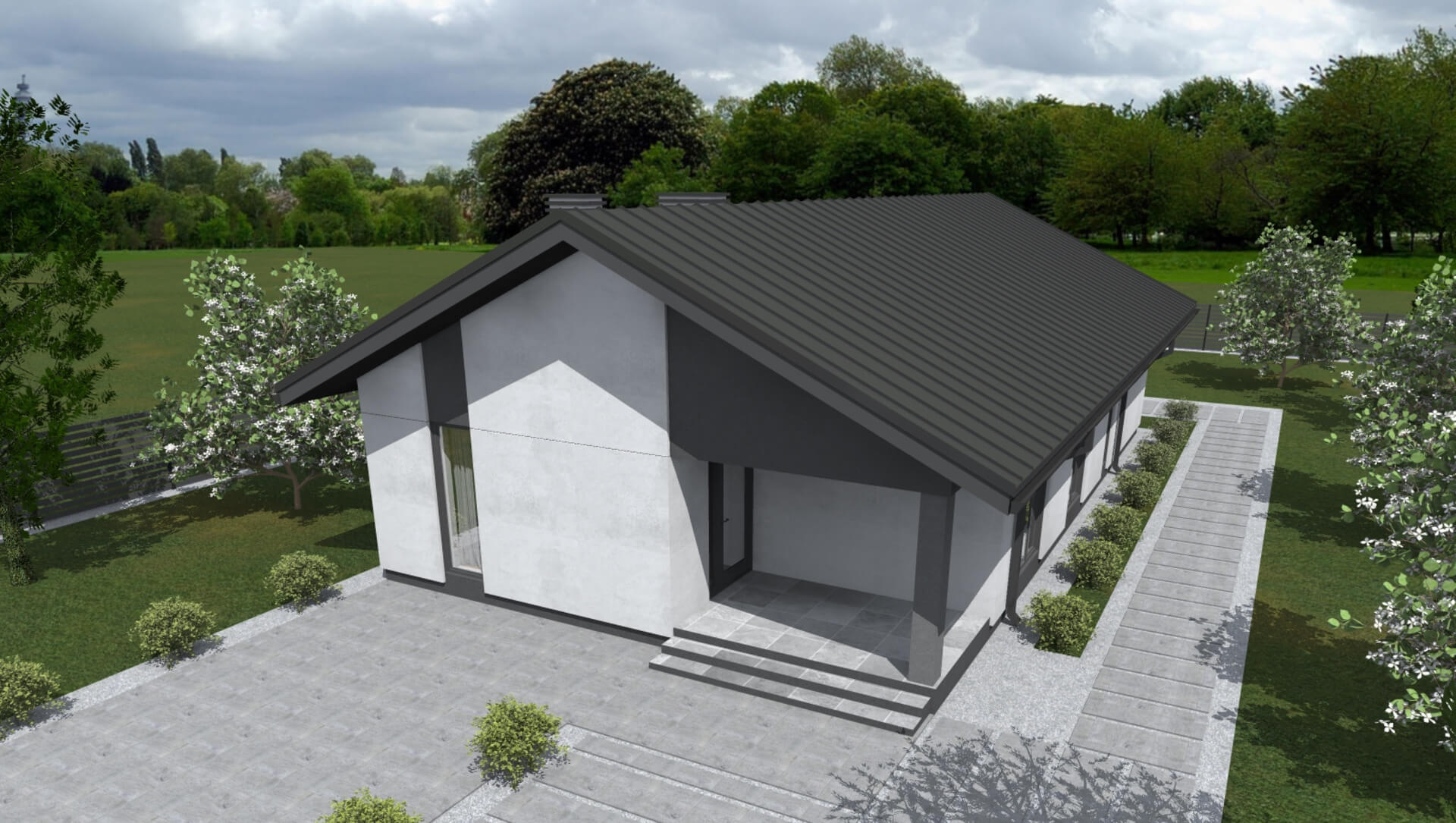 Ноунейм Пазл Хаус 93, крыша скатная