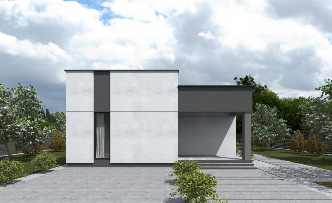 Ноунейм Пазл Хаус 93, крыша плоская