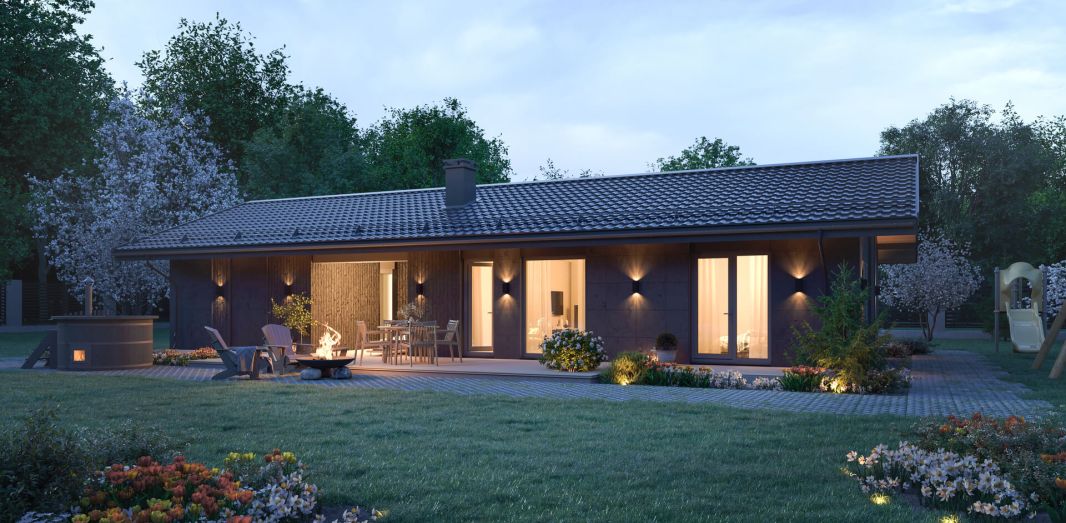 Милый дом 1, терраса и баня 107м2