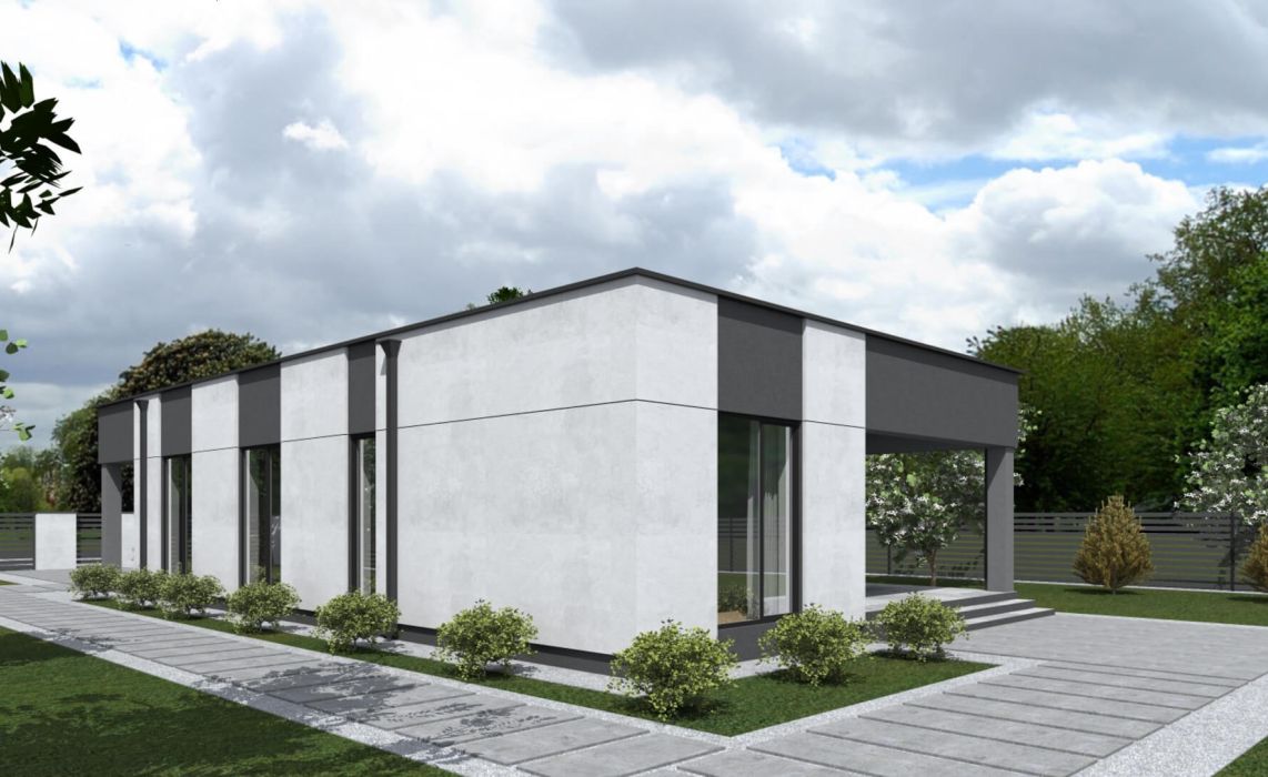 Ноунейм Пазл Хаус 93, крыша плоская