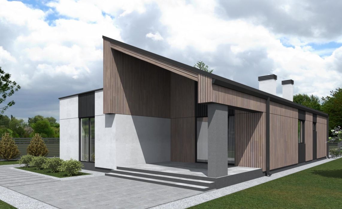 Йерке ПазлХаус, крыша комбинированная