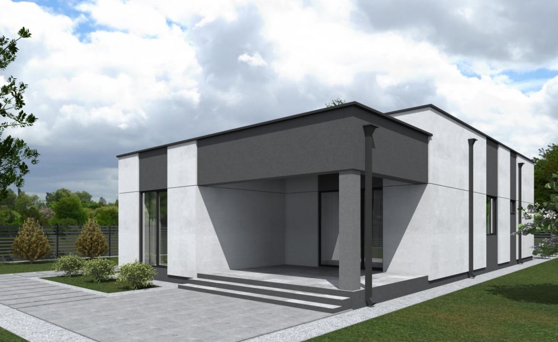 Ноунейм Пазл Хаус 93, крыша плоская