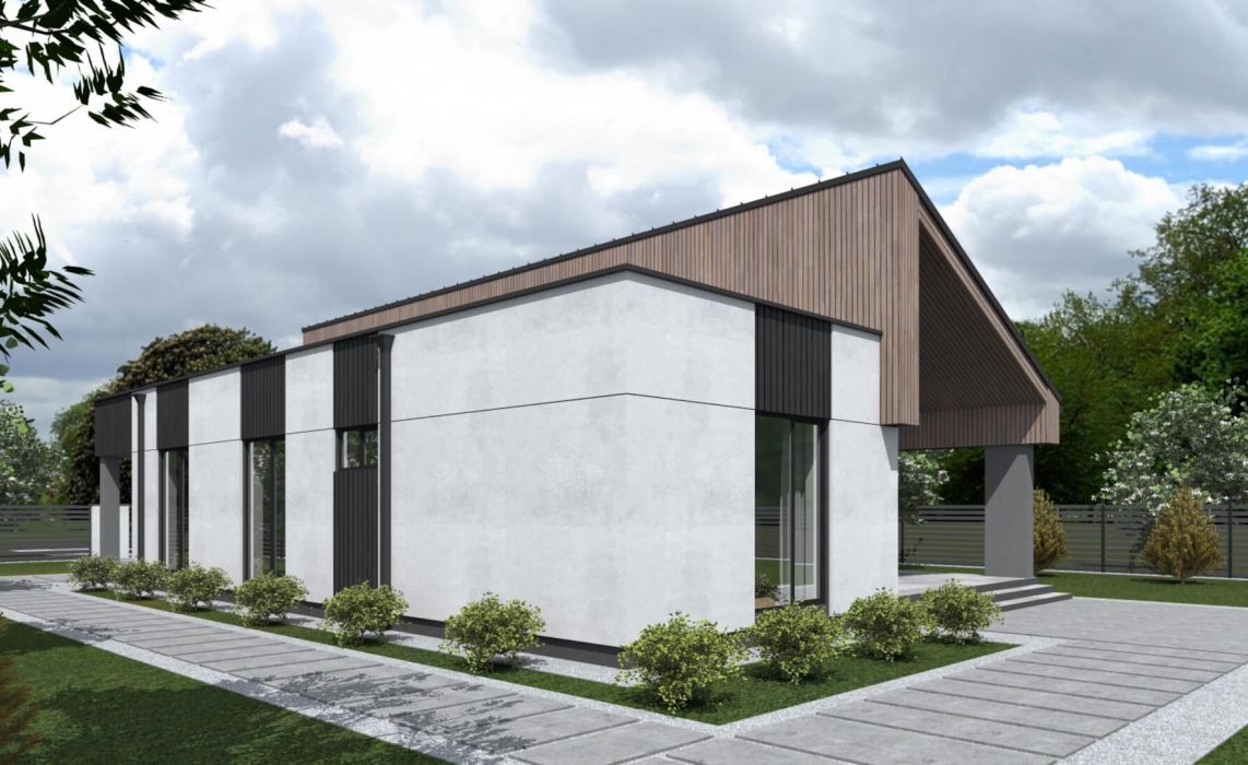 Йерке ПазлХаус, крыша комбинированная