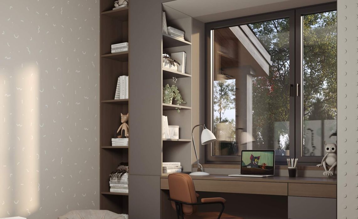 Кухня-гостиная боковая, терраса задняя 100 м²