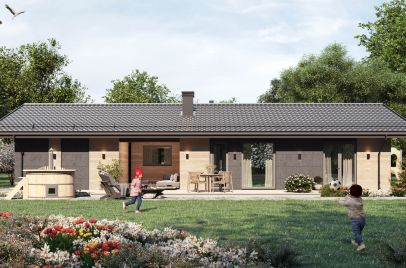 Милый дом 3, терраса и баня гостиная боковая 108м2