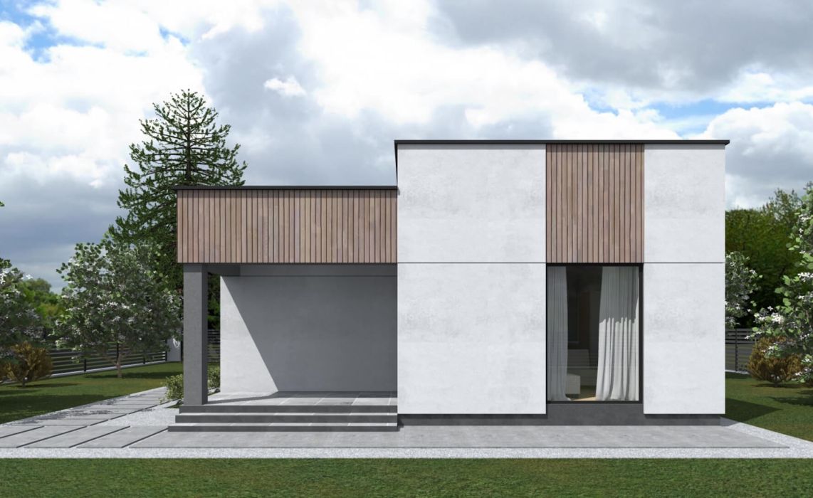 Ноунейм Пазл Хаус 74, крыша плоская