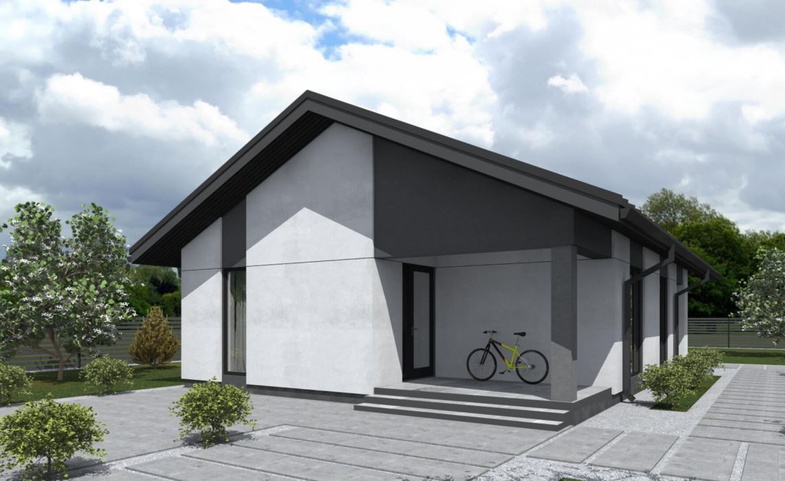 Гамвик ПазлХаус, крыша скатная