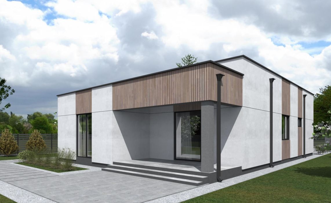 Норхельм ПазлХаус, крыша плоская