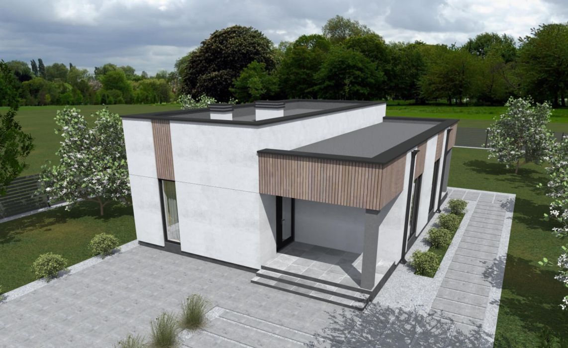 Ноунейм Пазл Хаус 74, крыша плоская