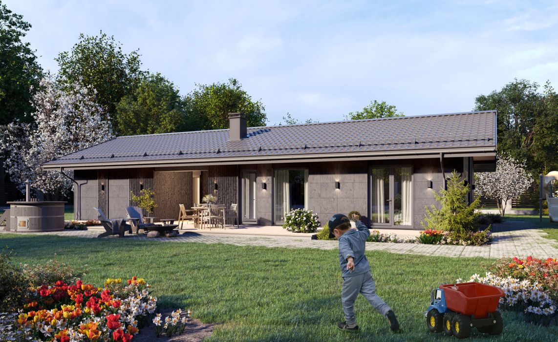 Милый дом 2, терраса и 3 спальни 108м2