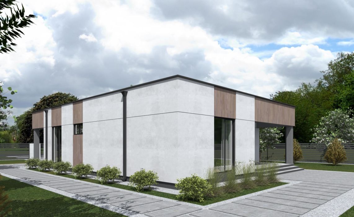 Норхельм ПазлХаус, крыша плоская