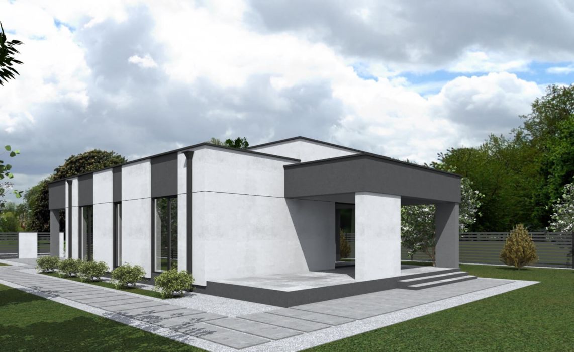 Люмборг ПазлХаус, крыша плоская