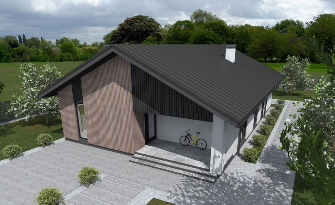 Йерке ПазлХаус, крыша скатная