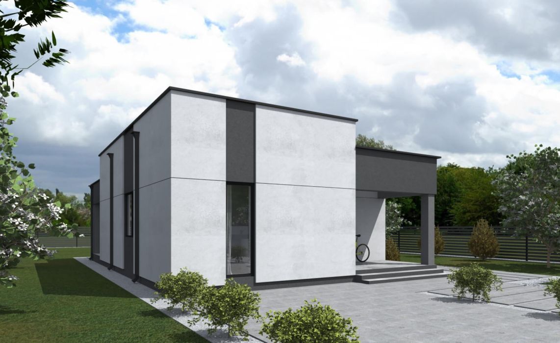 Гамвик ПазлХаус, крыша плоская