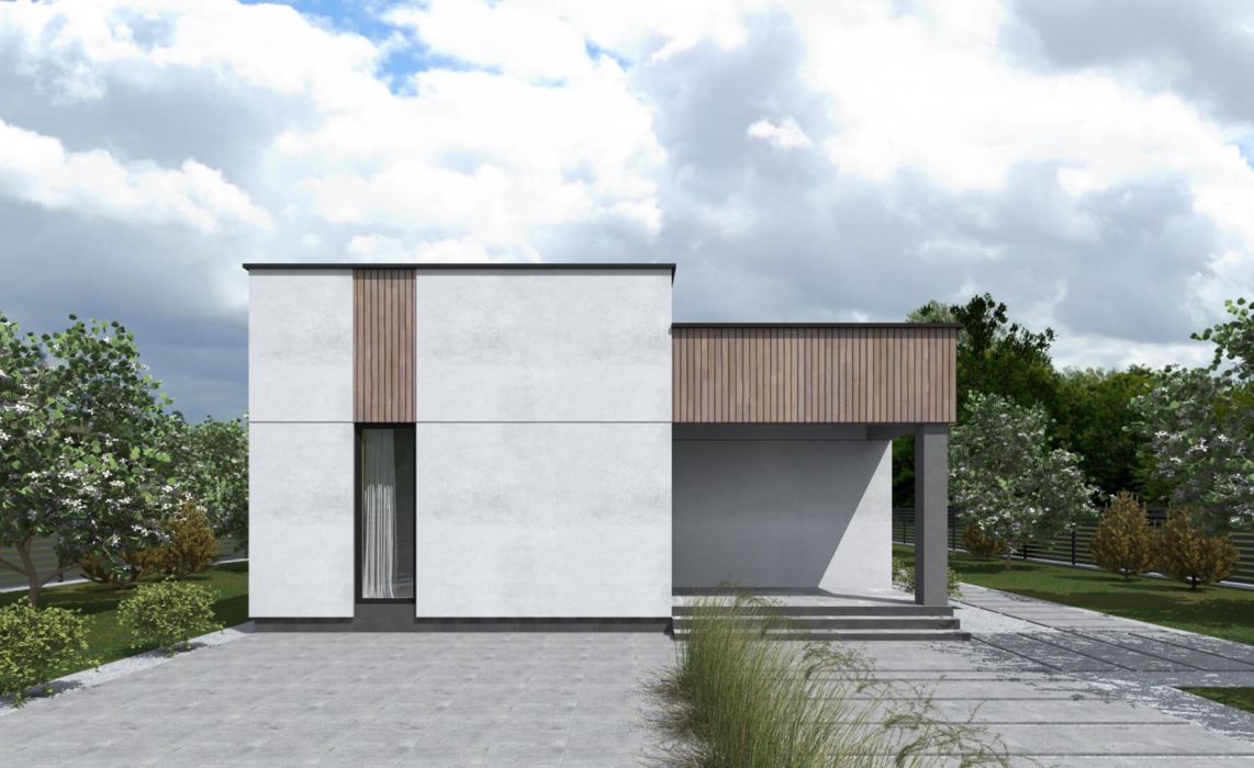 Ноунейм Пазл Хаус 74, крыша плоская