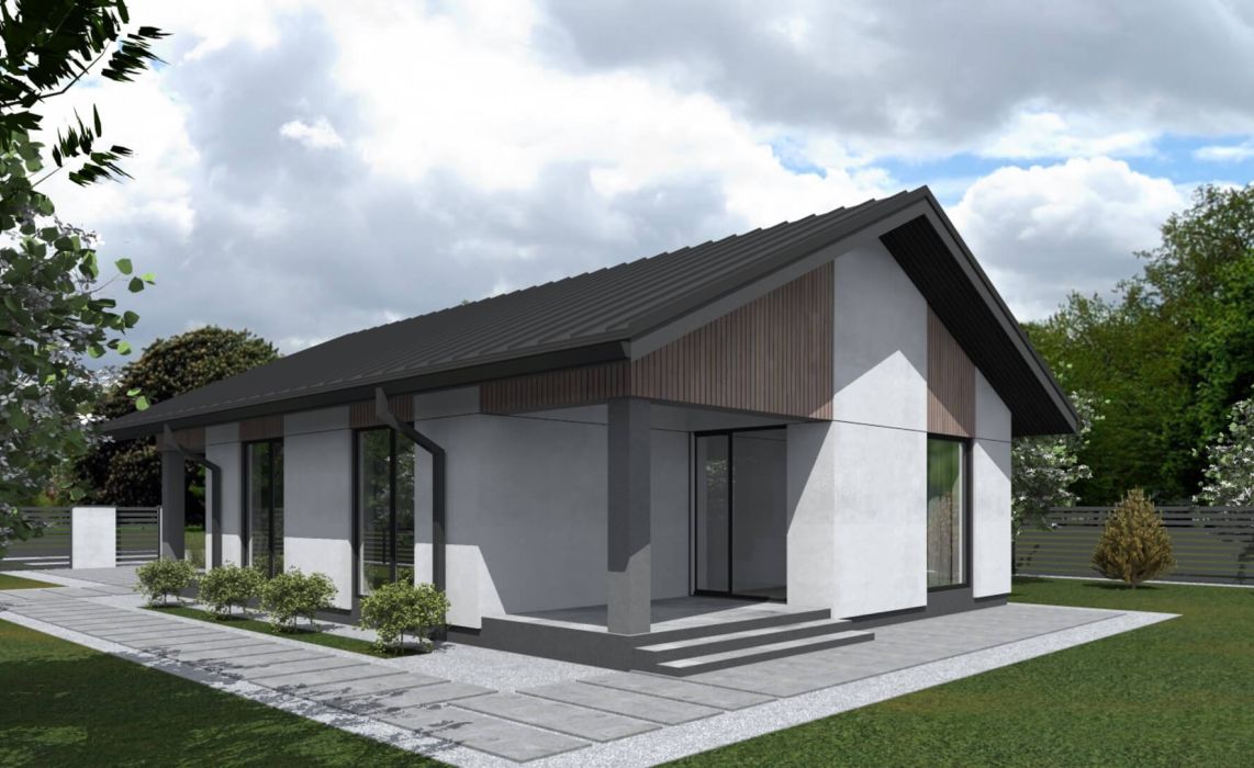 Ноунейм Пазл Хаус 73, крыша скатная