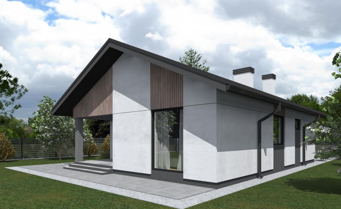 Ноунейм Пазл Хаус 73, крыша скатная