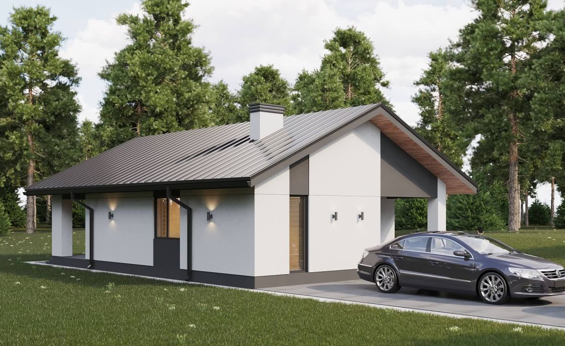 Гамвик ПазлХаус, крыша скатная