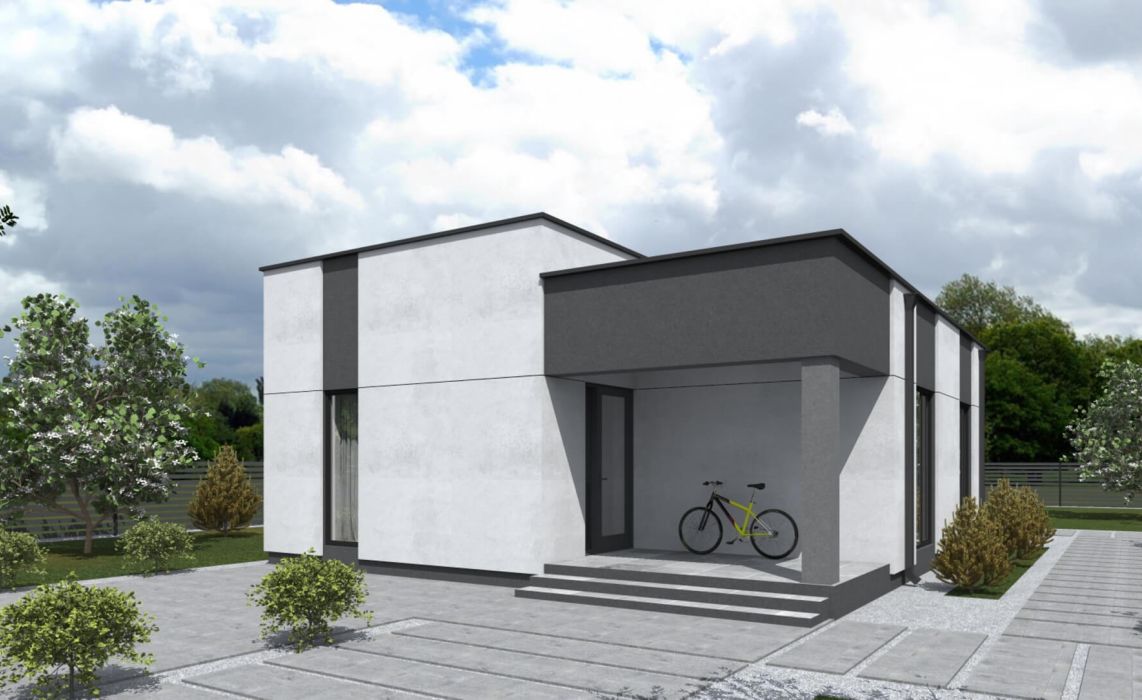 Гамвик ПазлХаус, крыша плоская