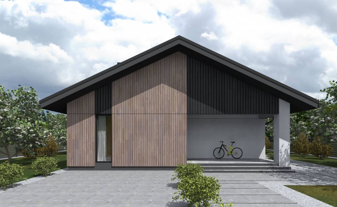 Йерке ПазлХаус, крыша скатная