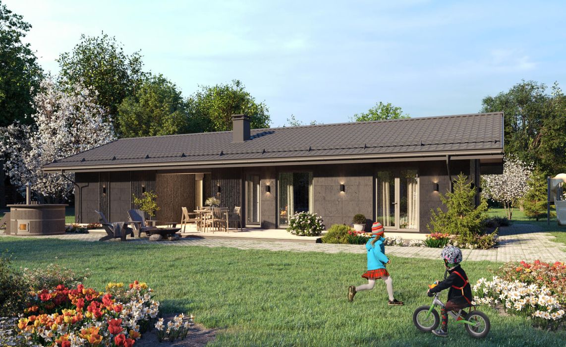 Милый дом 2, терраса и 3 спальни 108м2