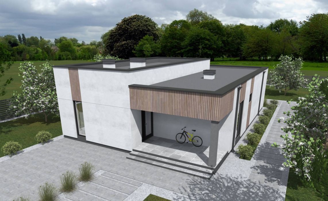 Норхельм ПазлХаус, крыша плоская