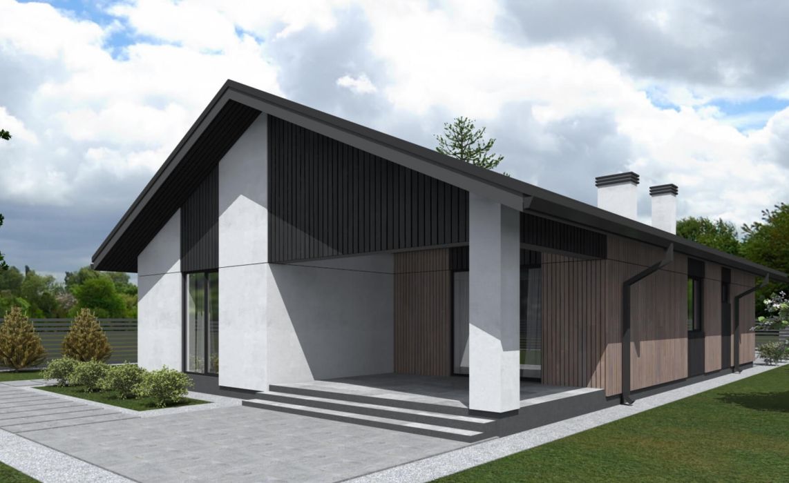 Йерке ПазлХаус, крыша скатная