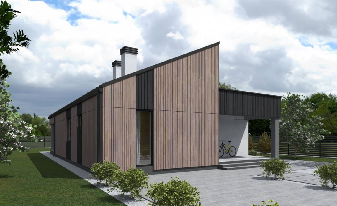 Йерке ПазлХаус, крыша комбинированная