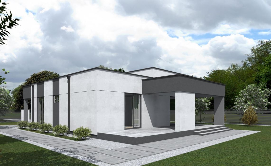 Хайлунд ПазлХаус, крыша плоская