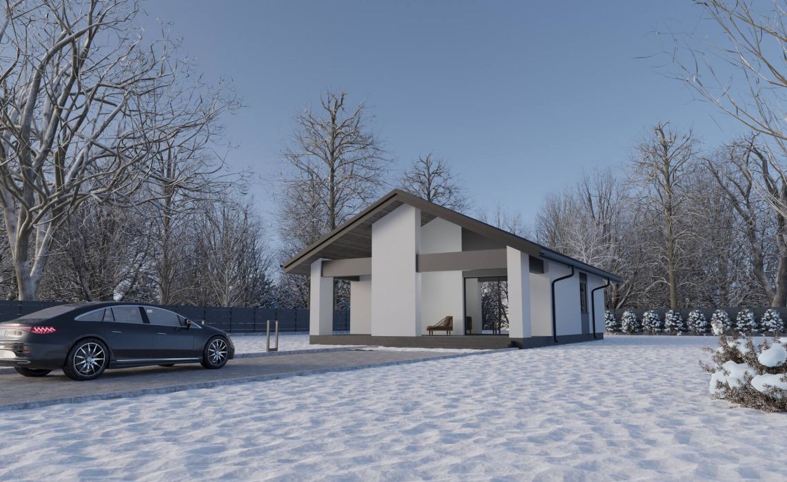 Гамвик ПазлХаус, крыша скатная