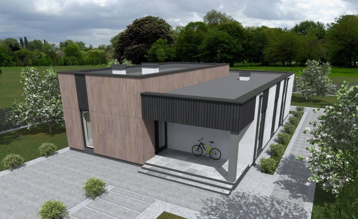 Йерке ПазлХаус, крыша плоская