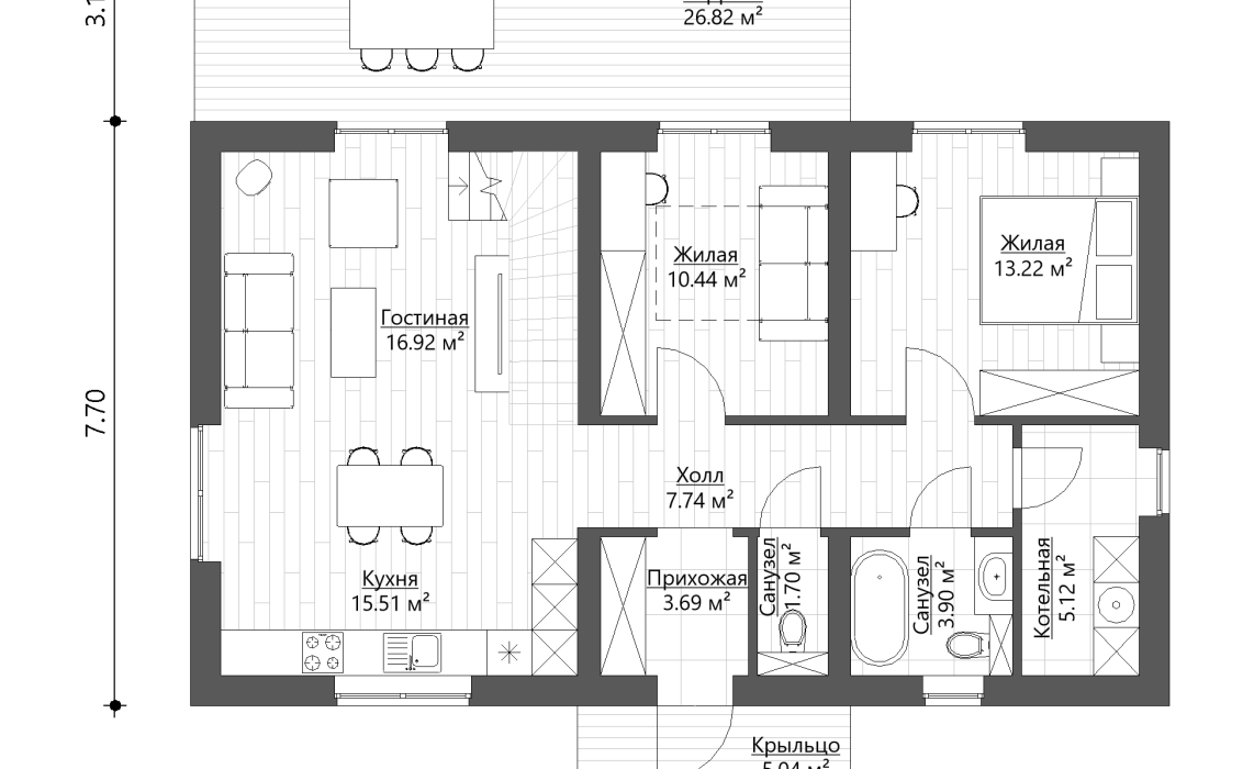 милый дом 2 этажа 3 (бани и 3 спальни)