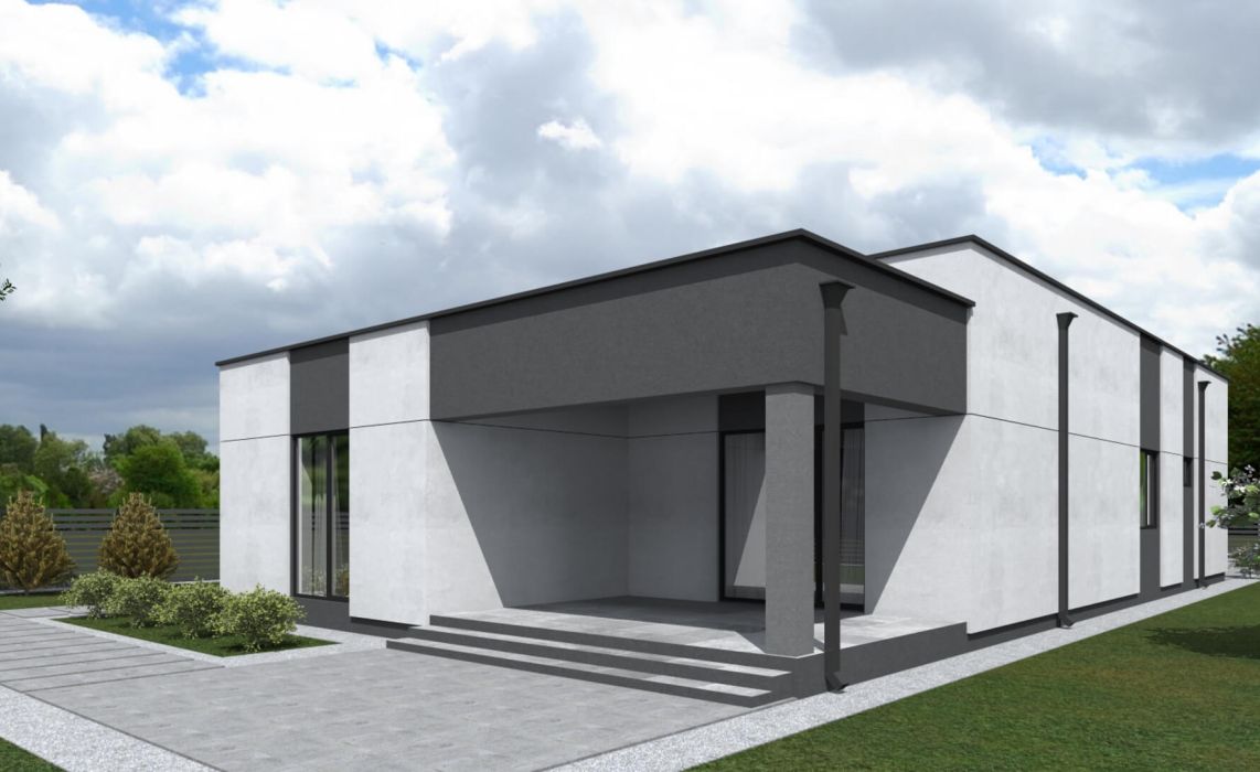 Тидберг ПазлХаус, крыша плоская