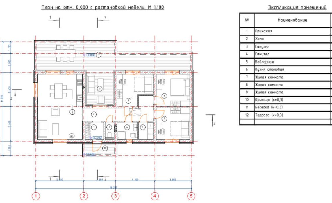 милый дом 4 (3 спальник, гост бок) 108м2