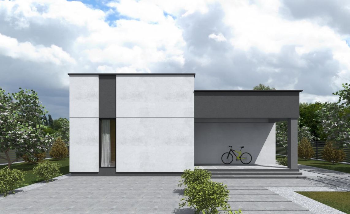 Тидберг ПазлХаус, крыша плоская